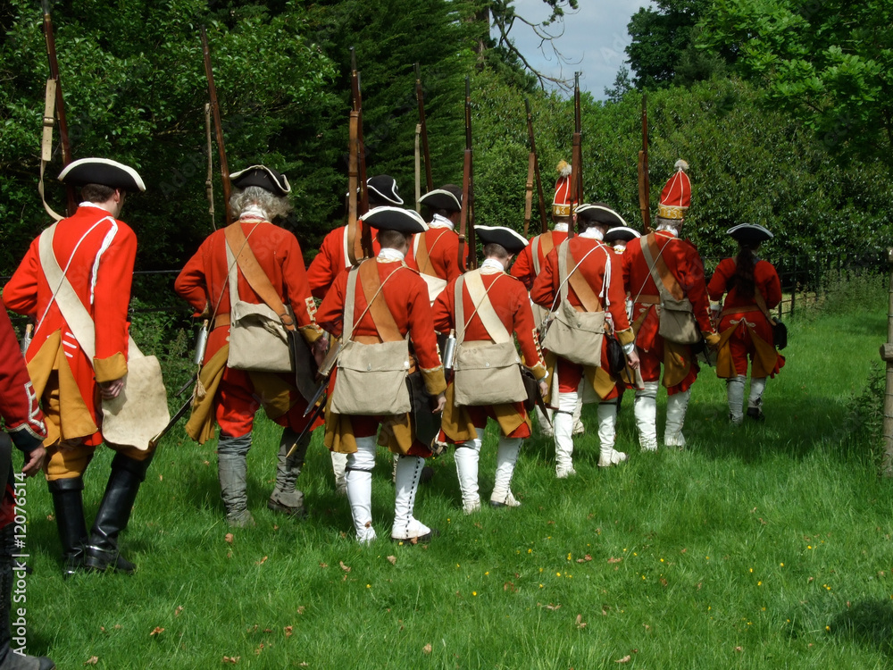 Redcoats marching