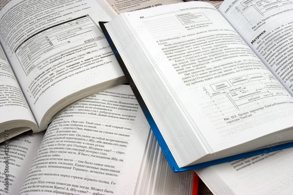 Fototapeta premium open books