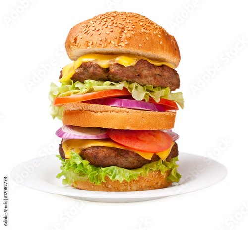 super size double cheeseburger