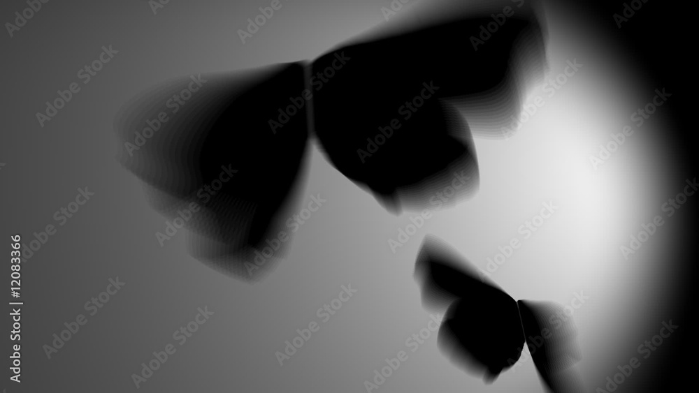 Multiple butterflies flying