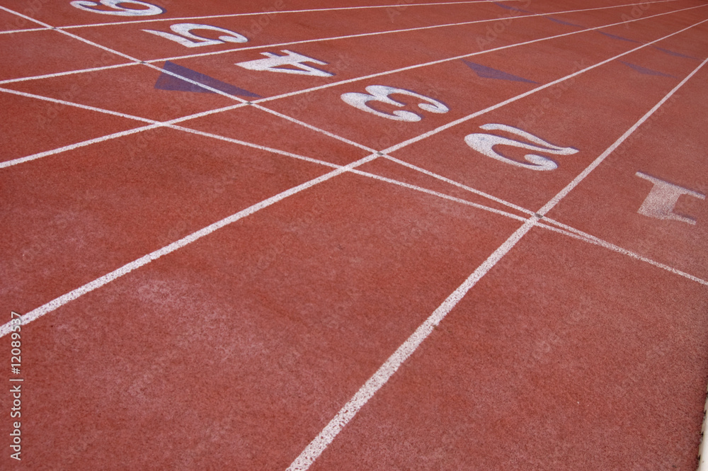 Surface of a running track on its own