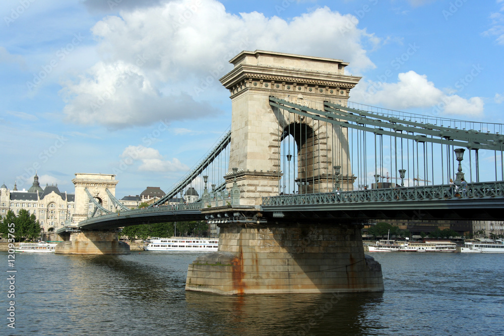 Budapest Chain Bridge over Danube