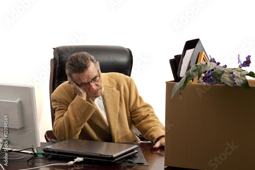 Laid-off-Head in hand