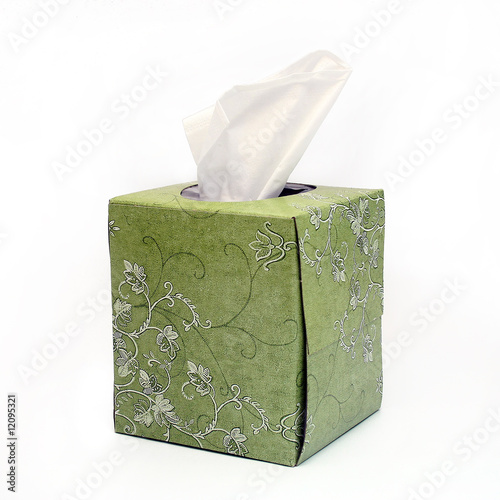 Isolated Green Tissue Box