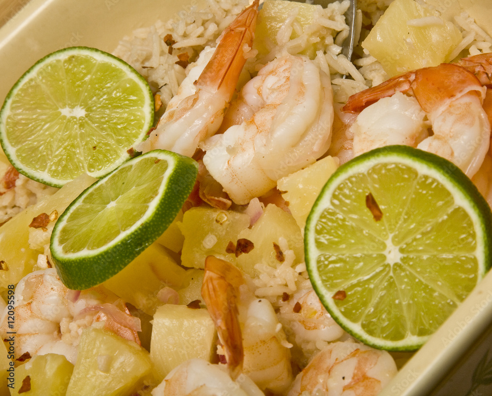 Delicious caribbean style shrimp and basmati rice Delicious caribbean style shrimp and basmati rice