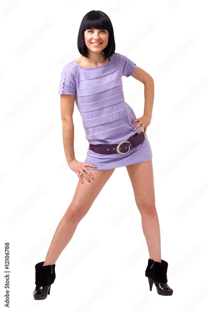 Fototapeta premium young woman in little dress