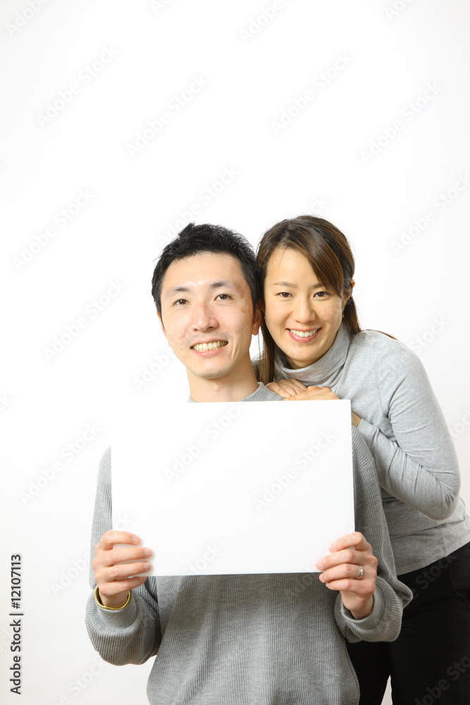 couple with whiteboard couple with whiteboard