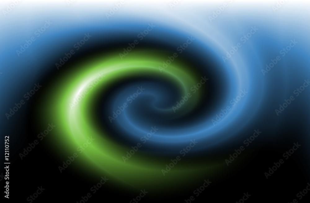 Blue-green spiral background