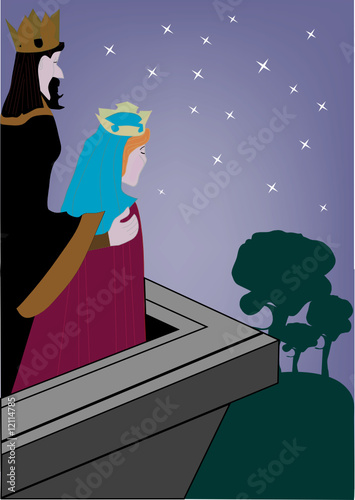 king and queen an balcony