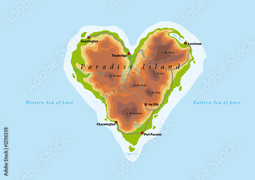 Map of Paradise Island