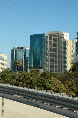 Miami florida buildings and cityscape scene