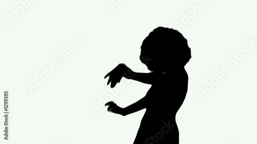 Afro chick against white background - HD