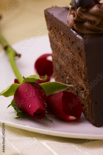 Cake with Rose photo