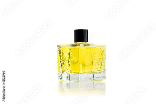 bottle of perfume isolated on white