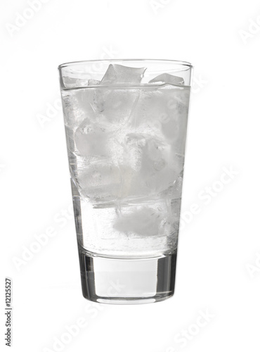 Glass with water and ice