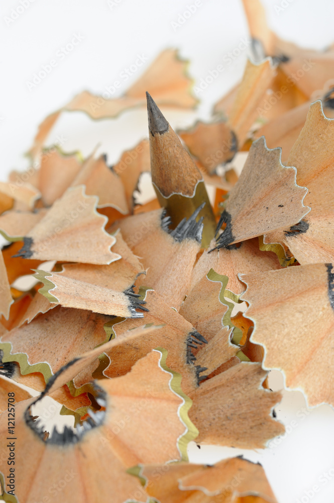 Pencil in an environment shavings Pencil in an environment shavings