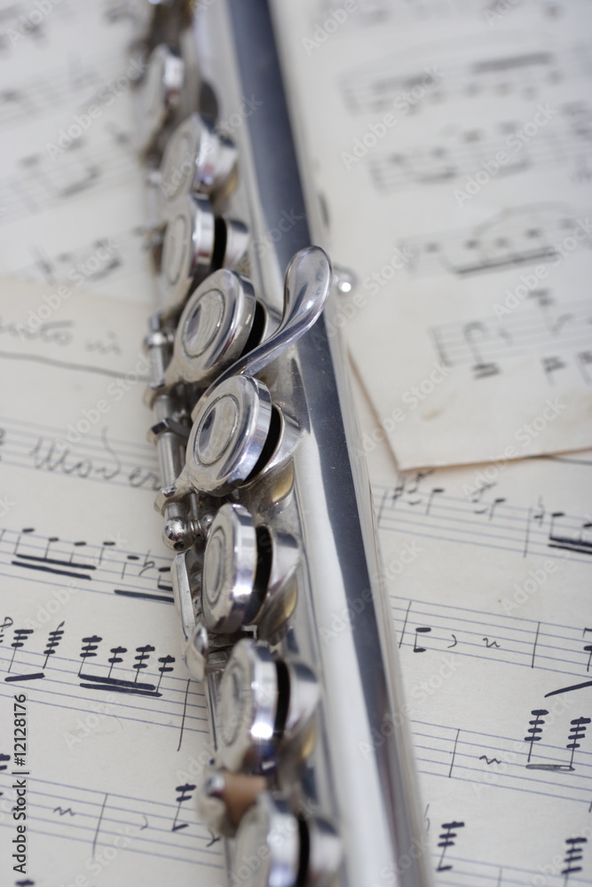 Obraz premium Flauto e vecchia partitura