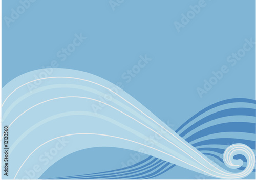Blue background with waves