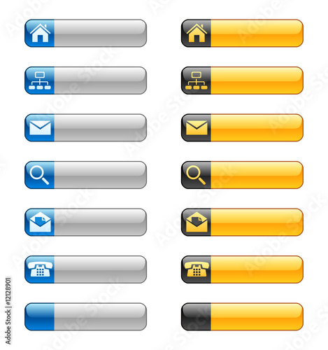 Banner buttons with web icons