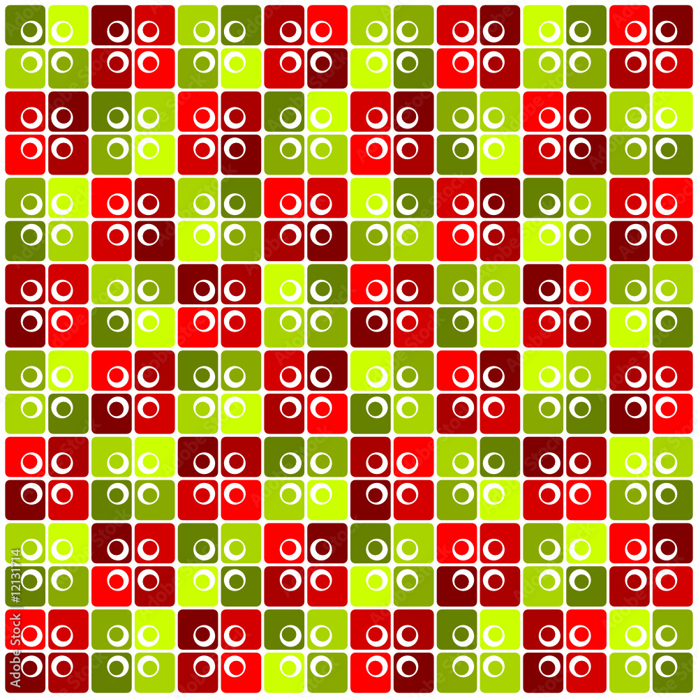 tischdecke bunt (rot-grün)