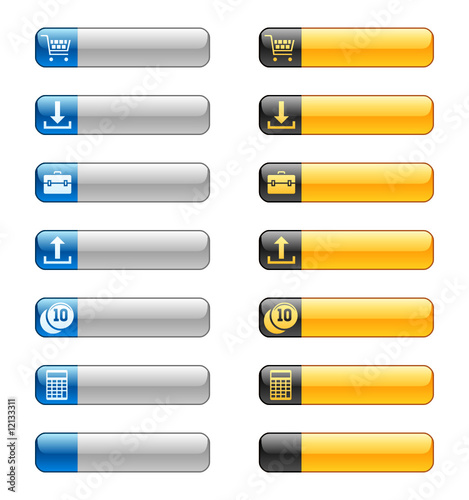 Banner buttons with web icons 2