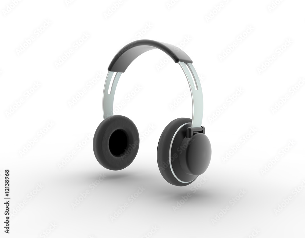 Audio earphone. Digitally generated image. Audio earphone. Digitally generated image.