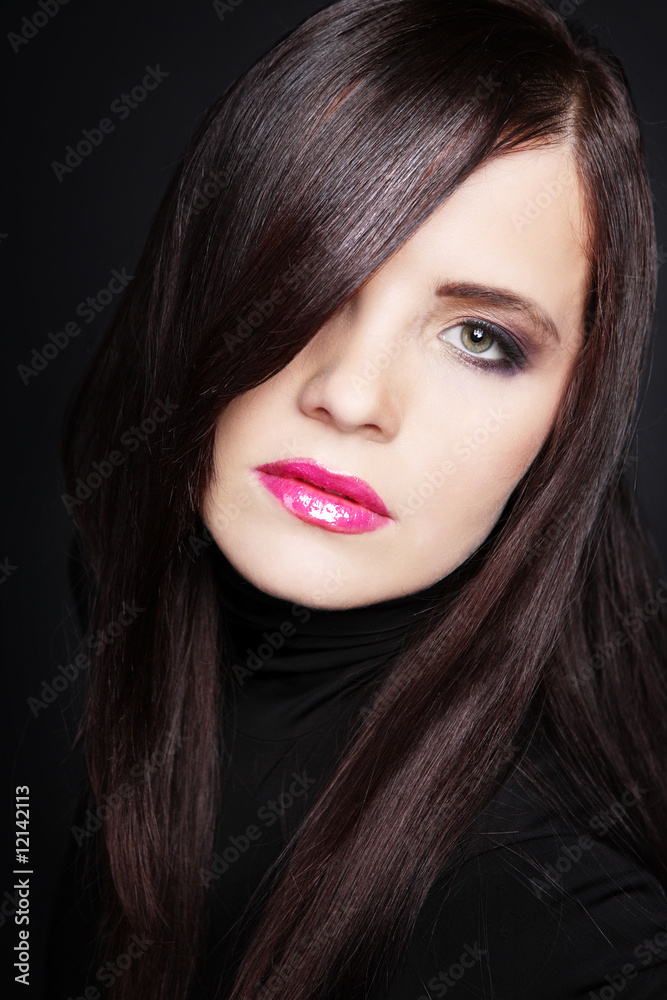 custom made wallpaper toronto digitalBrunette with long hair.