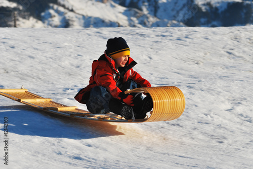 Fototapeta Sledding
