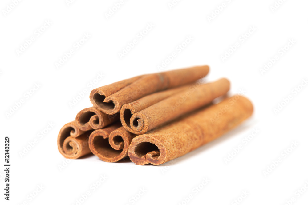 stack of cinnamon with shallow DOF