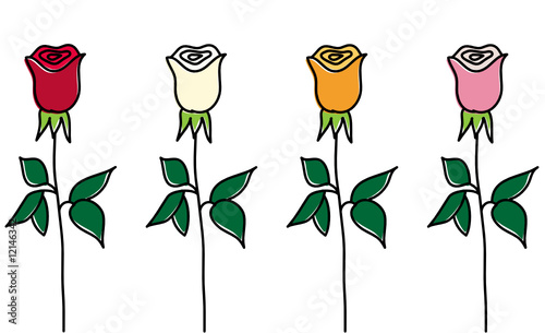 Vier Rosen