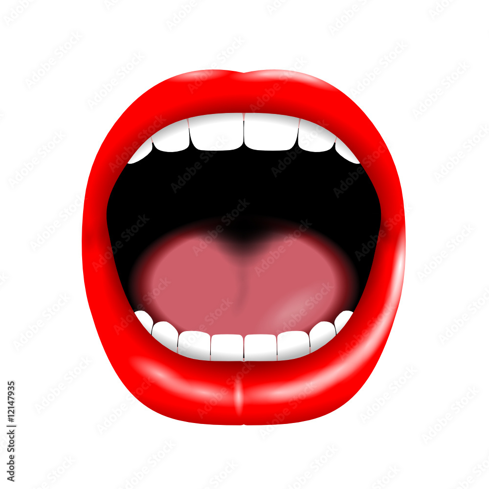 Naklejka premium mund singend (wh)