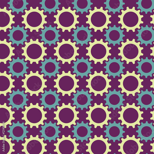 Seamless pattern from multicolored gears