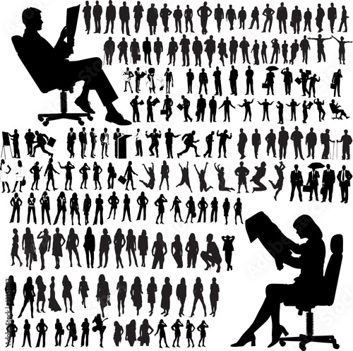 Lots of people. Business Team (vectors)