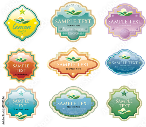 colorful eco labels photo