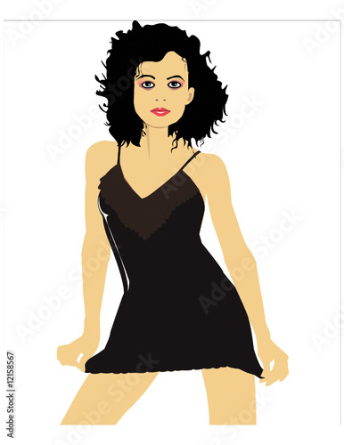 woman in brown dress