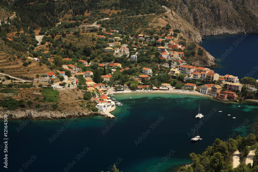 Looking down onto Assos