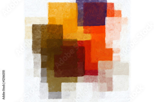 Colorful squares on white background. Abstract illustration.