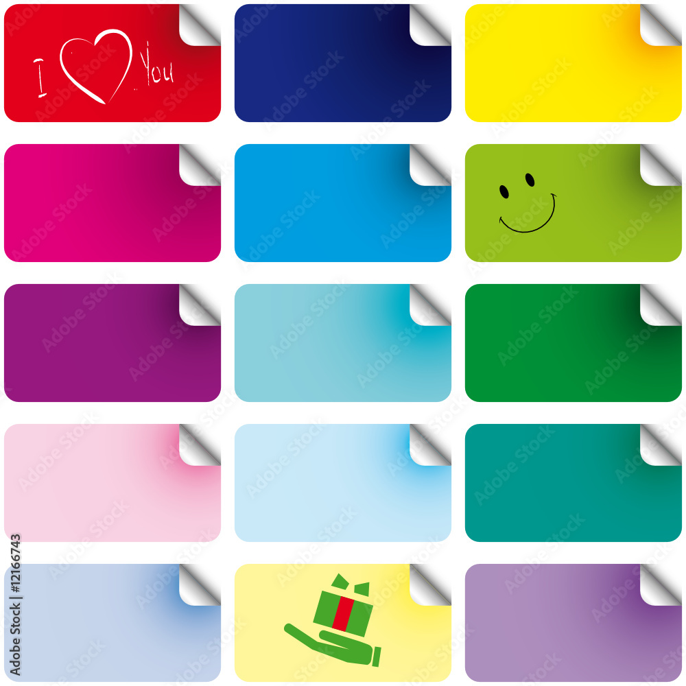 Set of color stickers Set of color stickers