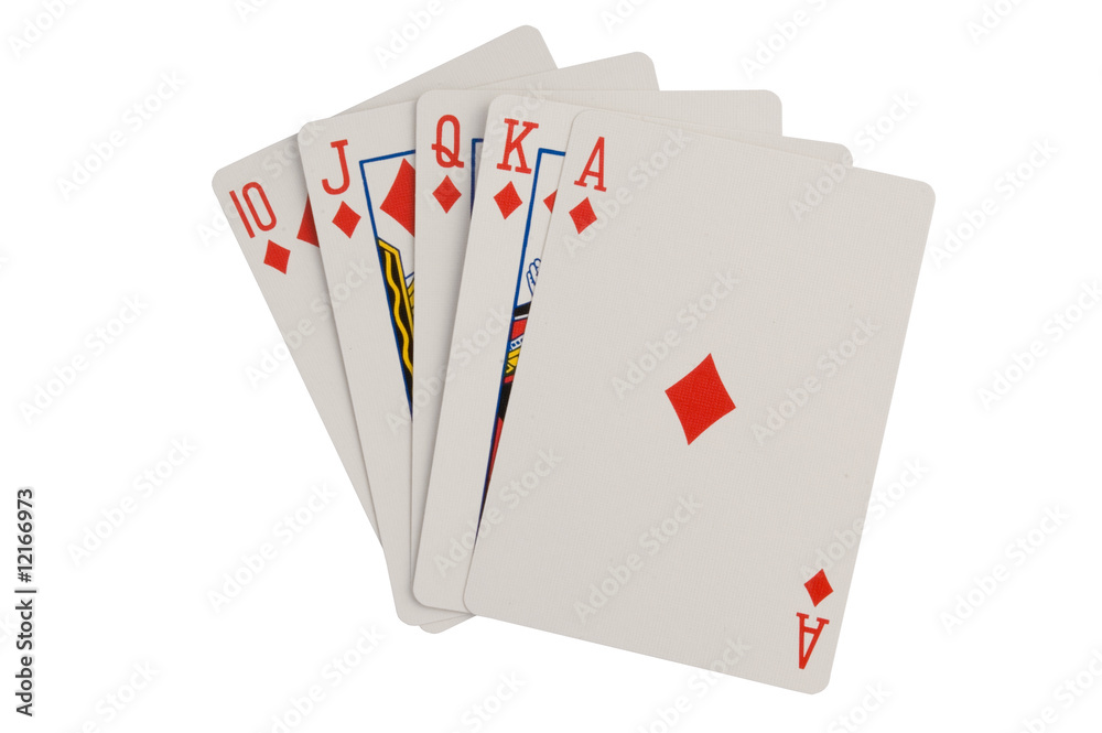 Obraz premium cards isolated on a white background with clipping path
