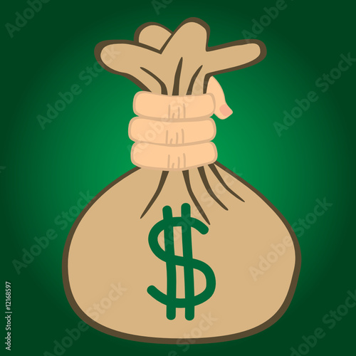 sack with money vector illustration