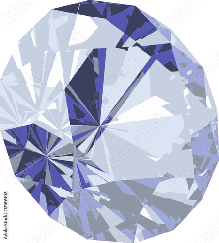 A close up of a diamond over a white background Vector