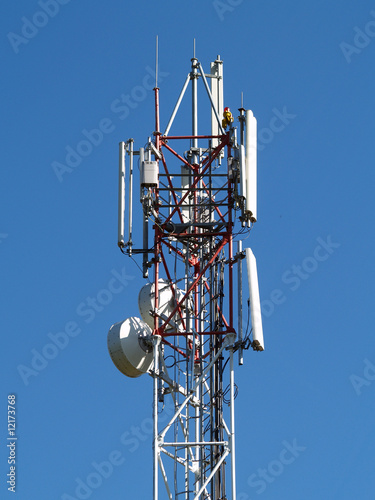 GSM antenna on blue sky