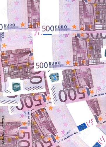 A photo of european banknotes
