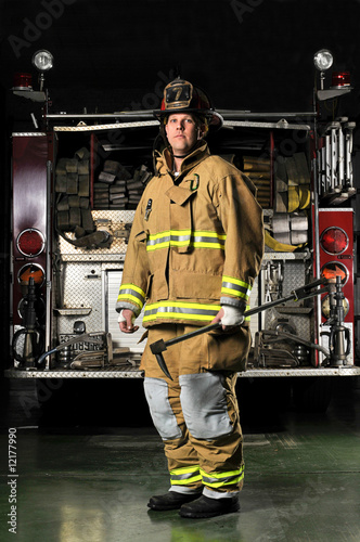 Photo Portrait of a fireman
