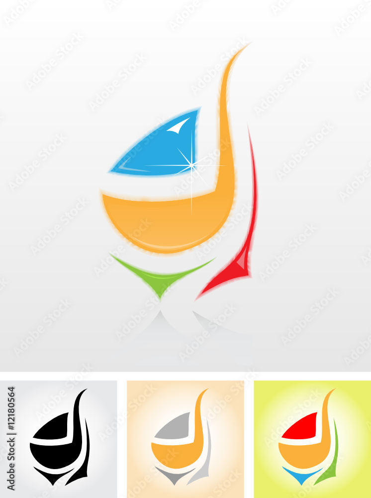 Abstract internet icon. Vector illustration. 4 in 1. Abstract internet icon. Vector illustration. 4 in 1.