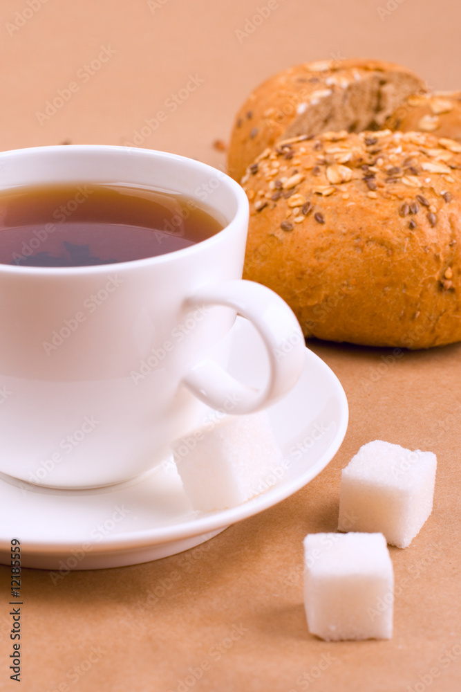 tea, sugar and bread tea, sugar and bread