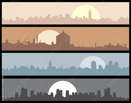 Cityscape background, urban art