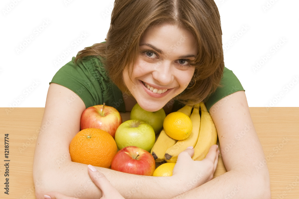 Girl whith fruit Girl whith fruit