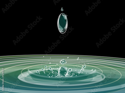 Waterdrops splashing