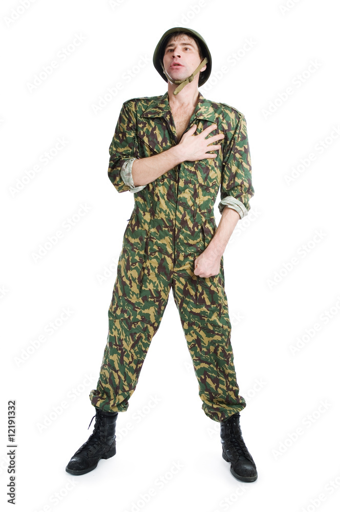 Man in camouflage Man in camouflage